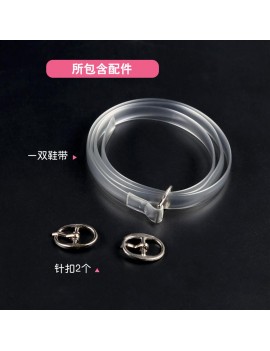 Long transparent shoelace invisible round ankle shoelace tie shoelace do not fall with tie shoelace prevent shoes with transparent