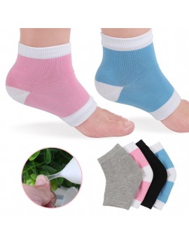 Cross-border SPA silicone gel foot heel socks foot protection foot moisturizer socks for men and women moisturizing foot cover blue and white